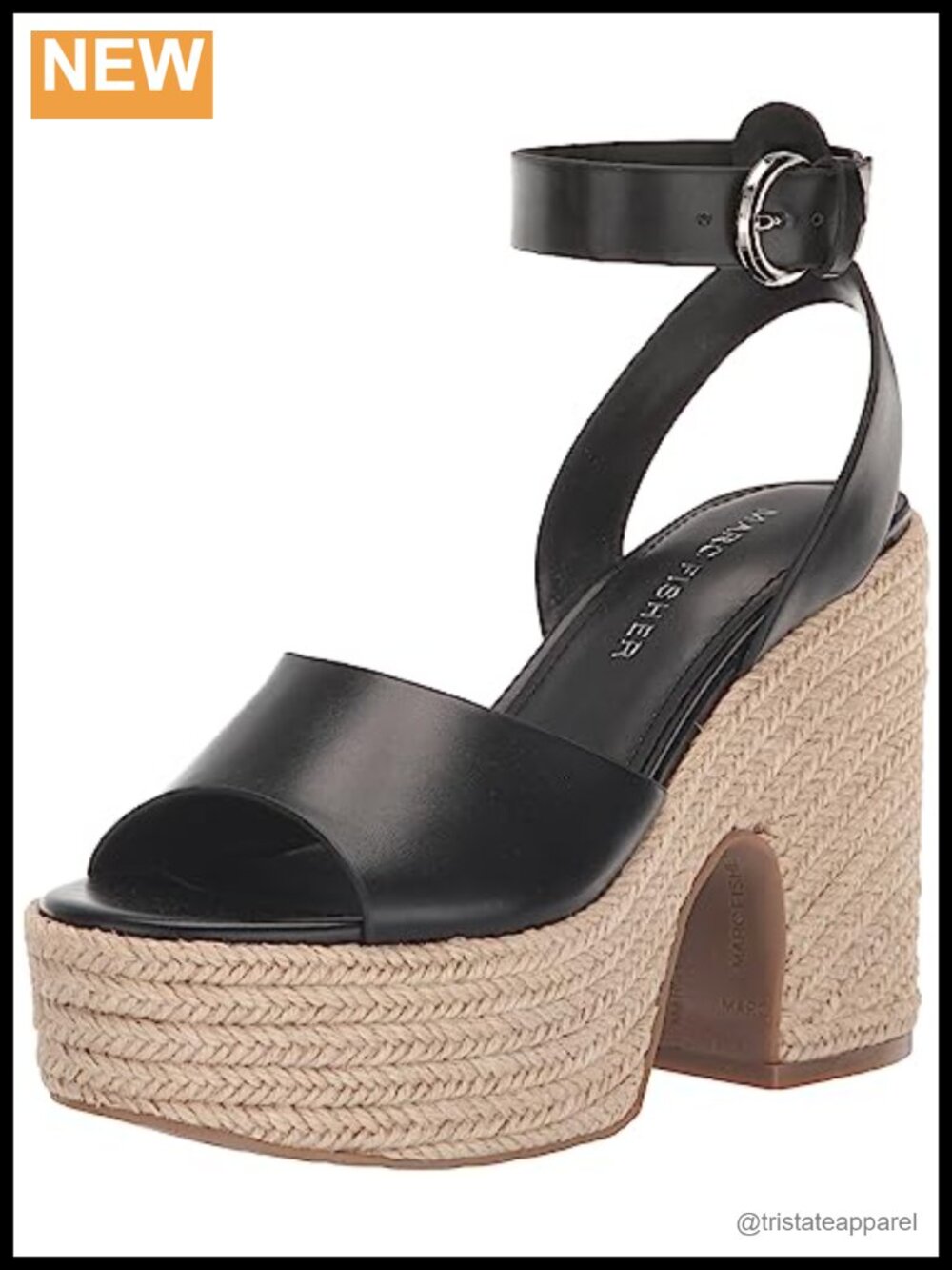 Women's Faux Leather Adjustable Buckle Ankle Strap Wedge Sandals